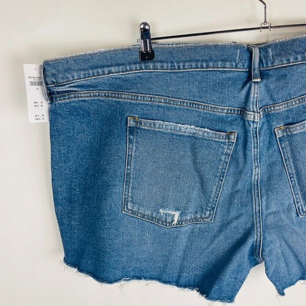 New Abercrombie & Fitch Womans Sz 37 24 Plus Shorts Mid Rise Distressed Mom NWT - Picture 8 of 10